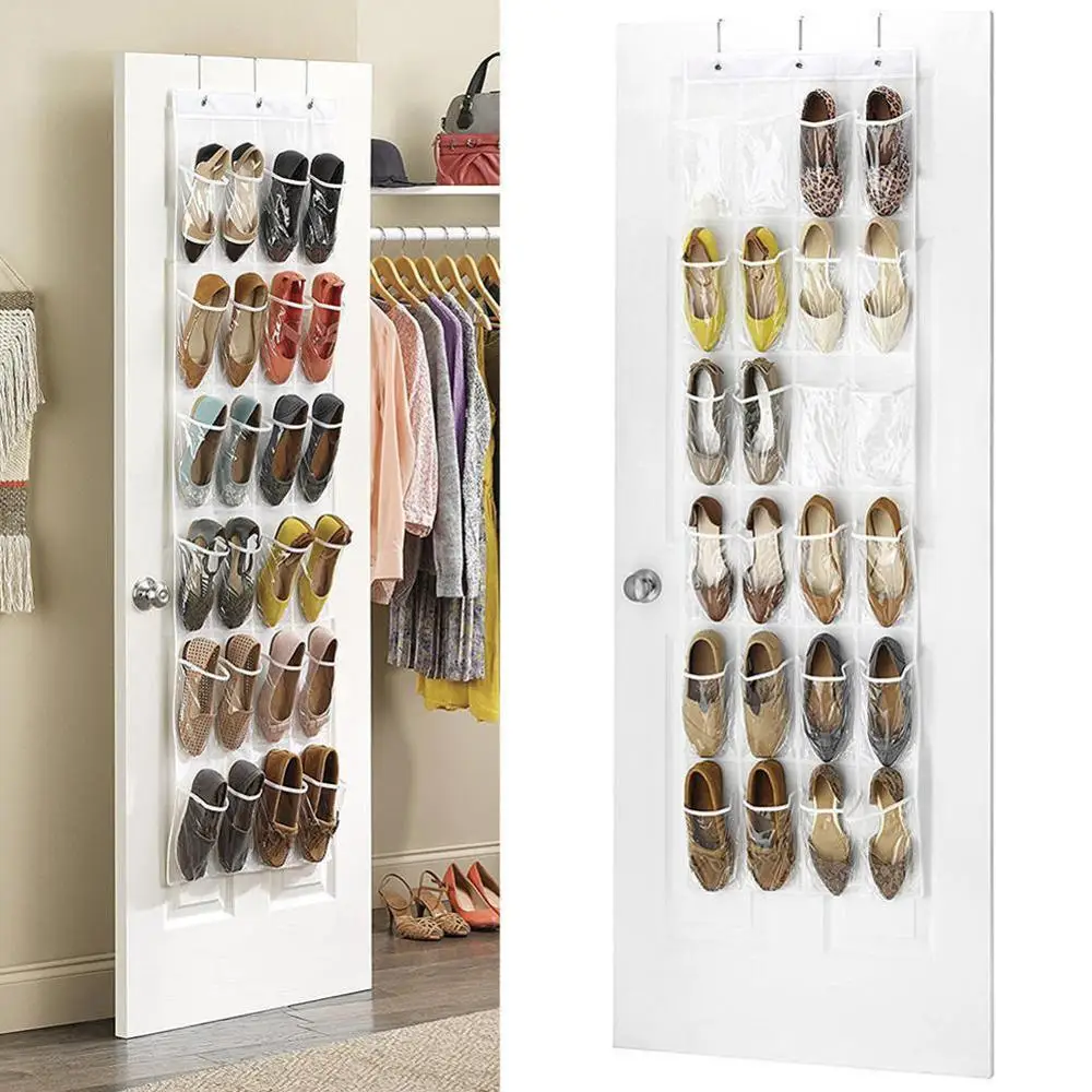 24 Grid Over Door Hanging Organizer Convenient Storage Holder Rack