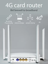 Aliexpress - 2021 4G Smart WiFi Router 300Mbps High Speed Wireless Router with 4 External Antennas SIM Card Slot 2.4GHz Wifi Router Roller