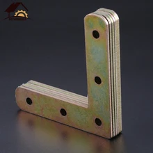 

Myhomera 4Pcs Strengthen Connection L Shape Code Corner Connector Brackets Table Chair Bed Board Joint Fastener 90 Angle Support