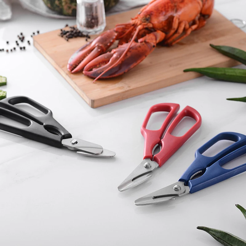 Seafood Scissors Lobster Fish Shrimp Crab Seafood Scissors Cut Shell Kitchen Tool Fish Knife Pliers Pliers Scissors Accessories