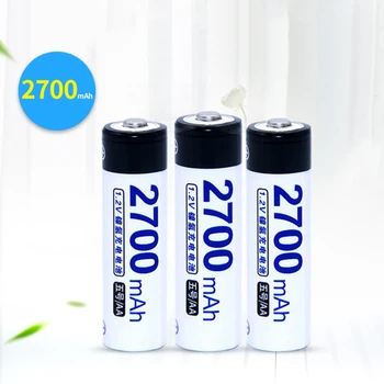 

New AA Battery 2700 MAH 1.2V Rechargeable Battery AA Ni MH Rechargeable Bateria for Toy Remote Control Micphone Batteries