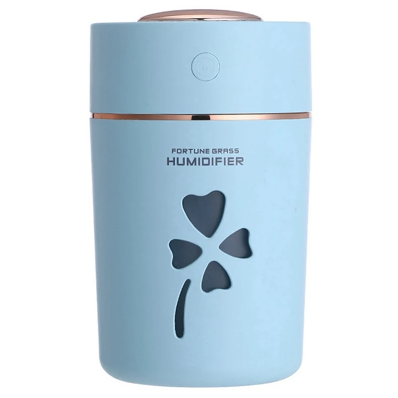 Blue Usb Mini Air Humidifier Lucky Grass with Aroma Diffuser Colorful Led Night Lights Luminous Hydrating Home Car Purifier Atomizer - Цвет: Blue