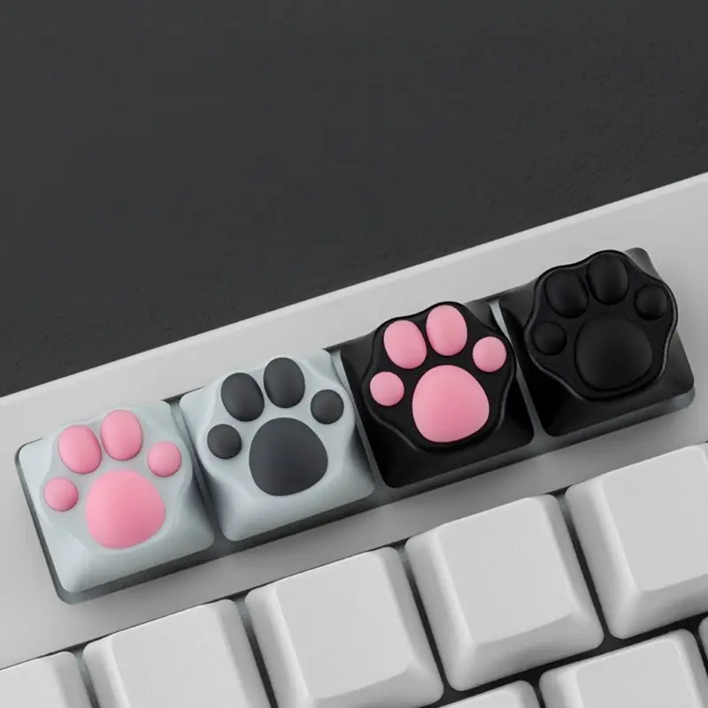 Индивидуальные ABS Силиконовые кошечки лапы ремесленники кошки лапы Pad клавиатуры колпачки для Cherry MX переключатели