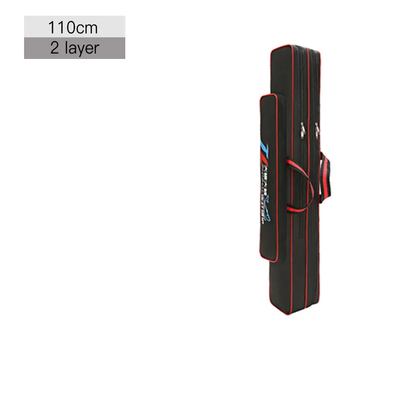 Оксфордская Рыболовная Сумка 120 см 2/3 слойная Складная удочка сумка для живота катушка Рыболовная Снасть сумка для переноски сумка для путешествий сумка для хранения XA155G - Цвет: 2 Layer 110cm A