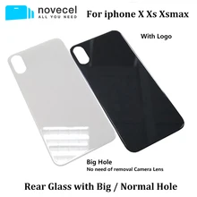 Novecel батарея заднего стекла для iphone X XS XSMax задний корпус батарея дверной чехол запасные части с большим или нормальным отверстием