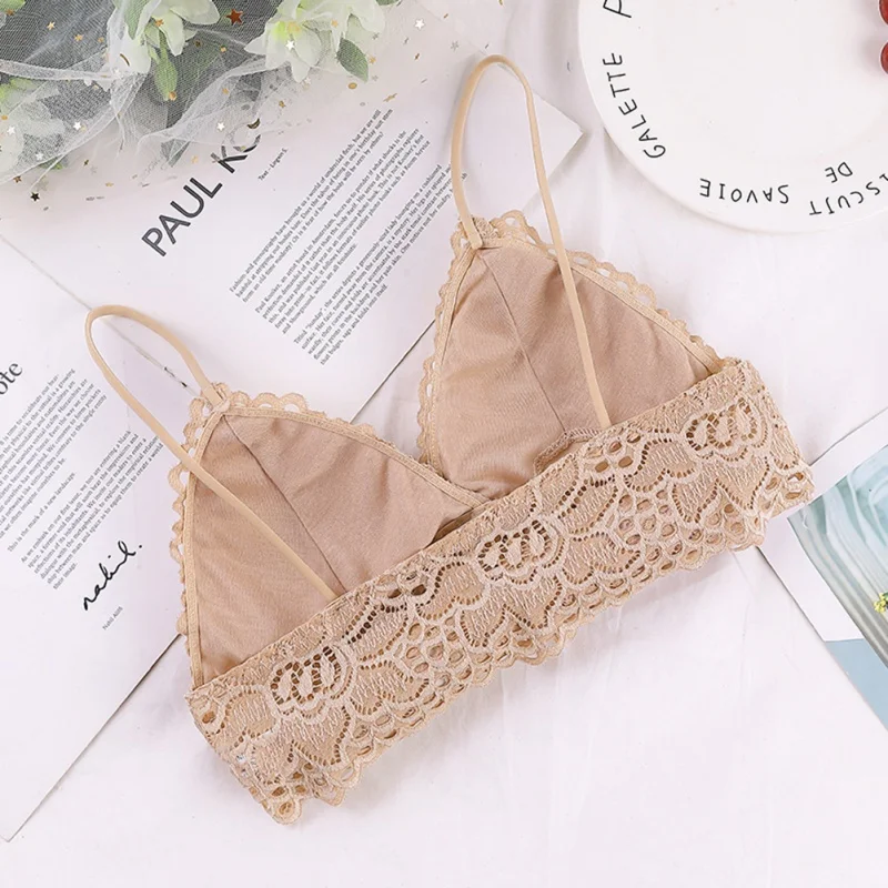 Women Deep V Bra Female Lace Tube Top Underwear Sexy Lace Summer Bras Tops With Chest Pad c2 Women Deep V Bra Female Lace Tube Top Underwear Sexy Lace Summer Bras Tops With Chest Pad c2