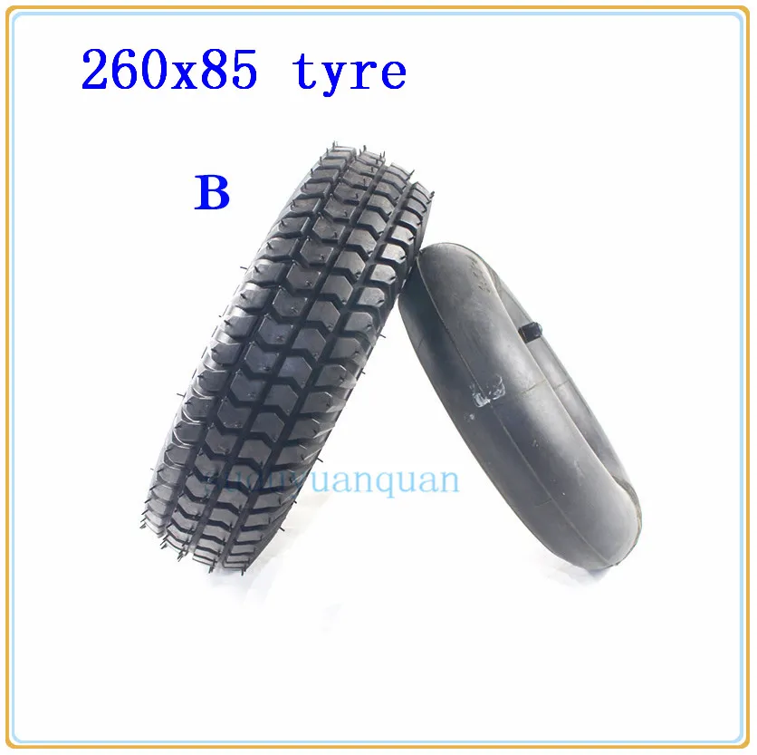 Новые 260x85 шины и трубы 3,00-4(1" x 3", 260x85) Нобби скутер, ATV и Go Kart шины внутренние трубы автомобильные шины - Цвет: tyre B