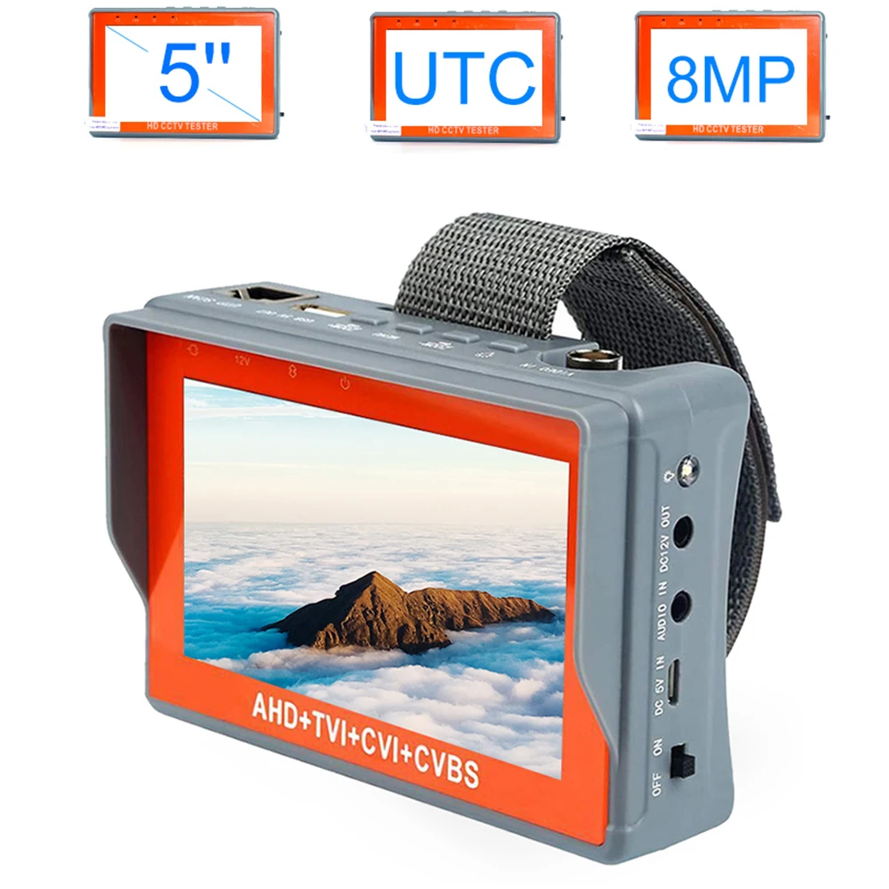 5MP 5 дюймов CCTV наручная камера тестер AHD Тестер монитор TVI CVI CVBS портативный системы