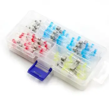 

50/100/150/250 pc Boxed Waterproof Solder Ring Heat Shrinkable Joint Terminal Solder Ring Heat Shrinkable Sleeve Terminal