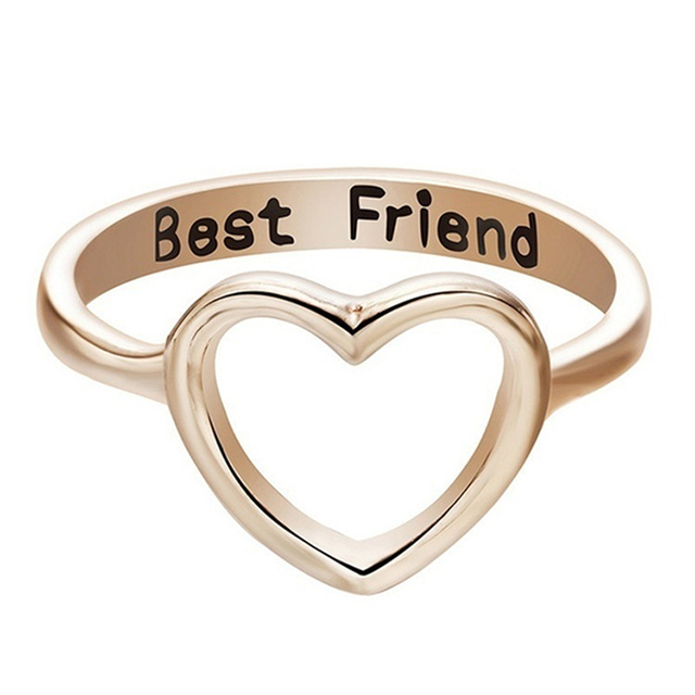 Rings On Fingers Heart ring Best Friends jewelry 2020 bague schmuck rings for girls bts accessories christmas present