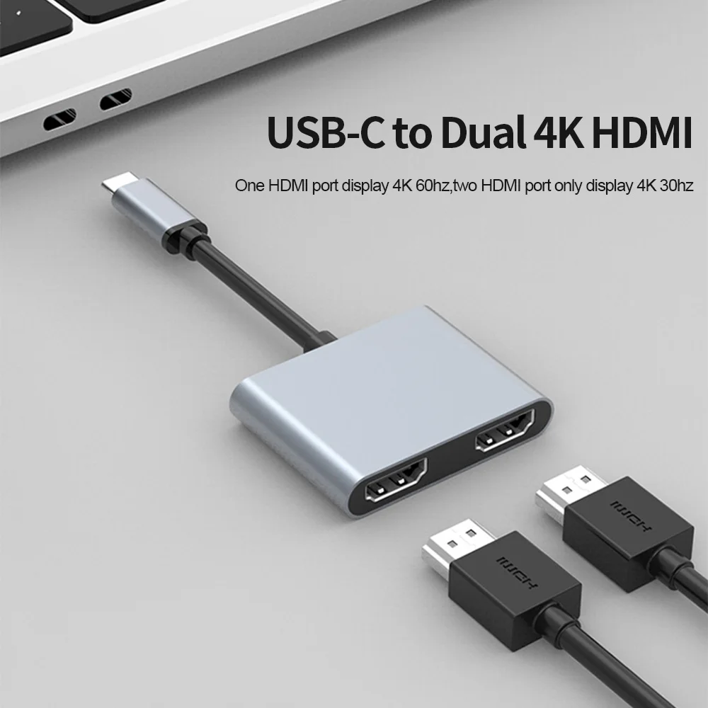 tebe USB C HUB Adapter Type-c to 4K HDMI-Compatible Docking Station Support MST For Macbook HP Multi-port USB-C hub 2