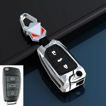 Custodia/cover per Chiave/telecomando per Audi A3 8P A4 B7 B8 B5 B9 B6 A1 A5 Q7 Q5 A6 4F C6 C5 C7 C4 TT Q3 S3 A7 A8 C4 8N 8V 8L RS3 - Auto in lega di Chiave A Distanza di Caso Della Copertura per Audi A3 8P