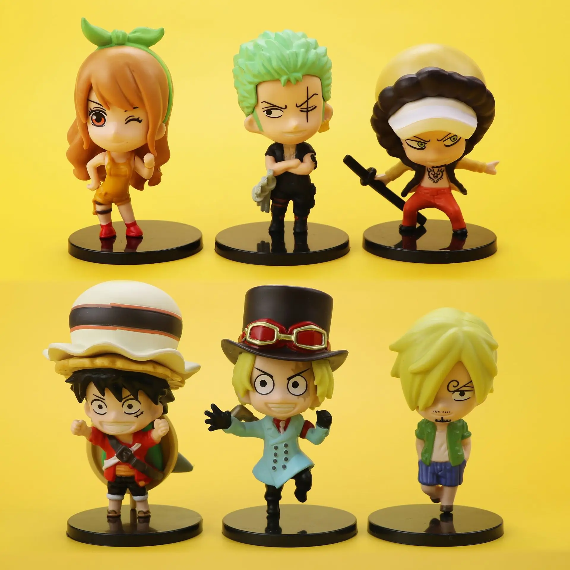 

6 Styles Anime One Piece Figure Luffy Sanji Nami Zoro Chopper Frank Robin PVC Action Figure Collectible Model Christmas Gift Toy
