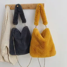 Зимние женские сумки через плечо роскошные женские сумки из искусственного меха дизайнерские женские маленькие сумки-мессенджеры# L10