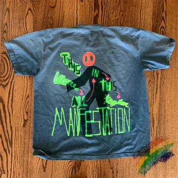 

19FW Travis Scott Grey Astroworld Shirt Tee Men Women 1:1 High Quality Travis Scott T-shirt