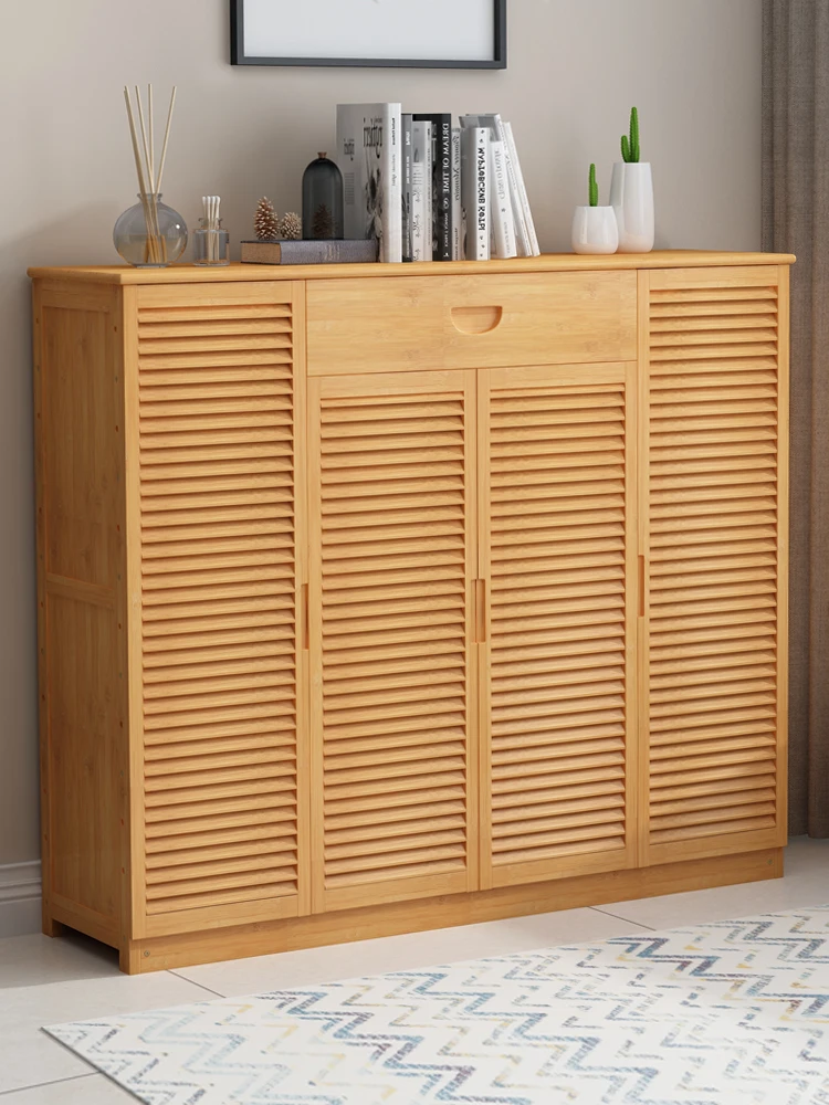 

Simple Shoe Cabinet Household Large Capacity and Spatial Economical Dormitory Door Solid Wood Point Cabinet Accepts Shoe Frame