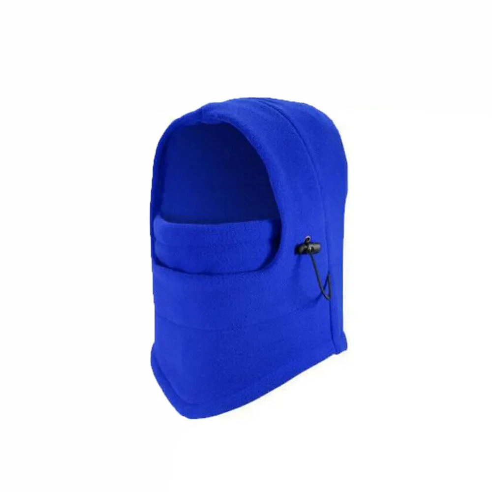 blue Зимние теплые флисовые шляпы, Мужская теплая шапка для шеи, лыжная шапка, маска для лица, ветрозащитная шапка, Балаклава для спорта, бега, велоспорта, пешего туризма, унисекс шапка - Цвет: blue