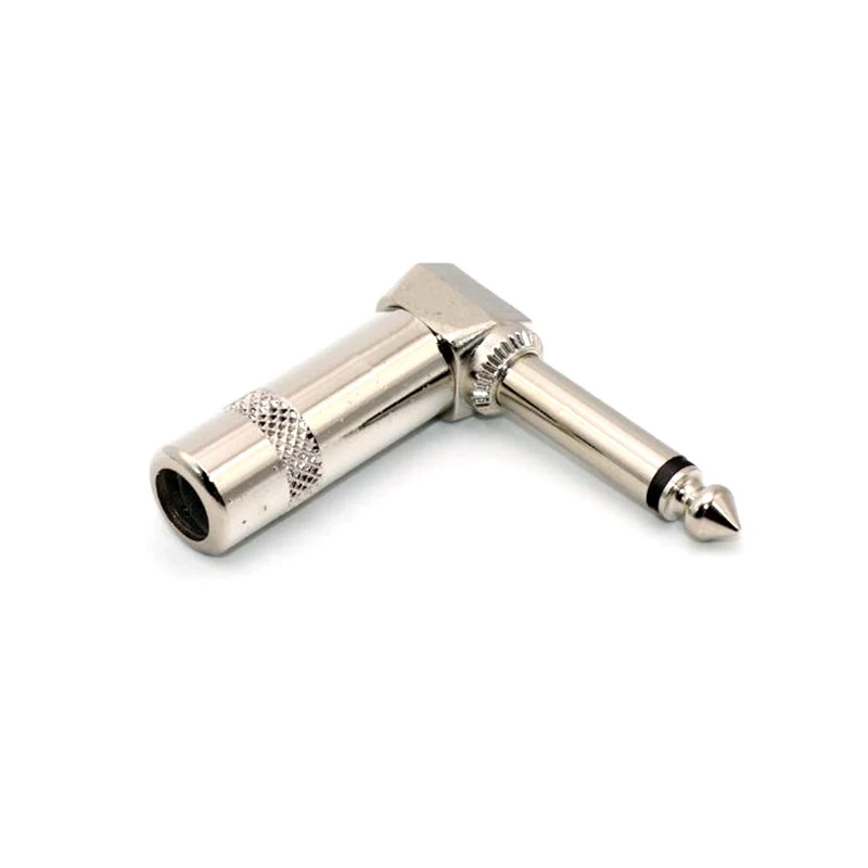 

Wholesale Straight Guitar Cable Connector 2 Pole Mono Amplifier Microphone Plug 6.35/6.5 90 Degrees Audio Guitar Connector