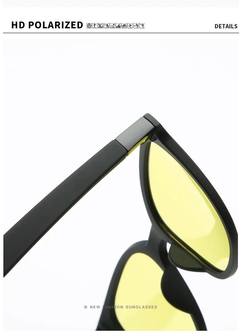 VCKA, для ночного видения, обесцвечивание, поляризационные солнцезащитные очки, для мужчин и женщин, для вождения, квадратные очки, очки, мужские, UV400, Gafas De Sol