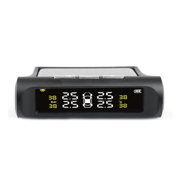 

Solar wireless tire pressure monitor TPMS Internal External Upgrade Color Black White Elevation Screen With Language