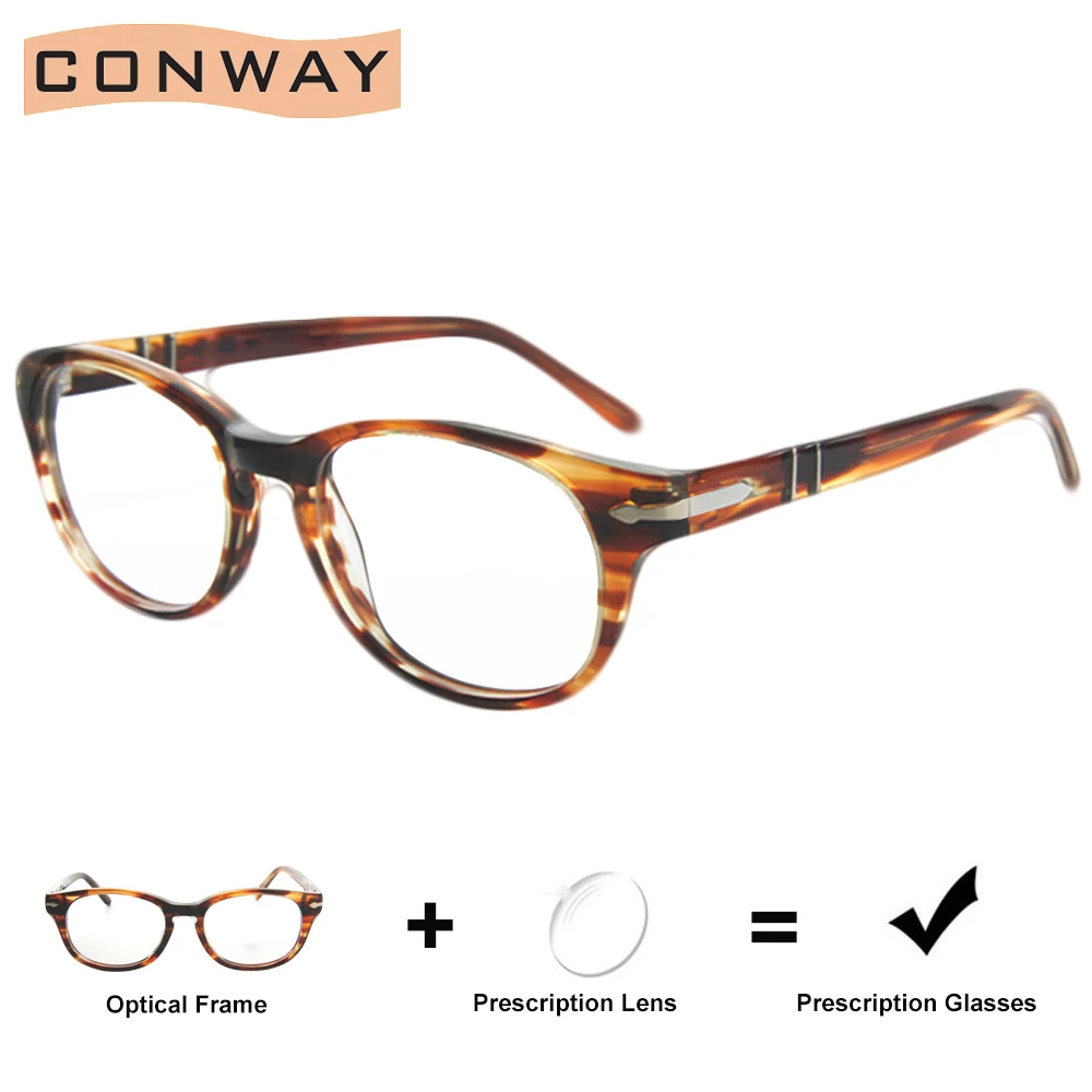 CONWAY классические очки по рецепту круглые изготовленные на заказ оптические для