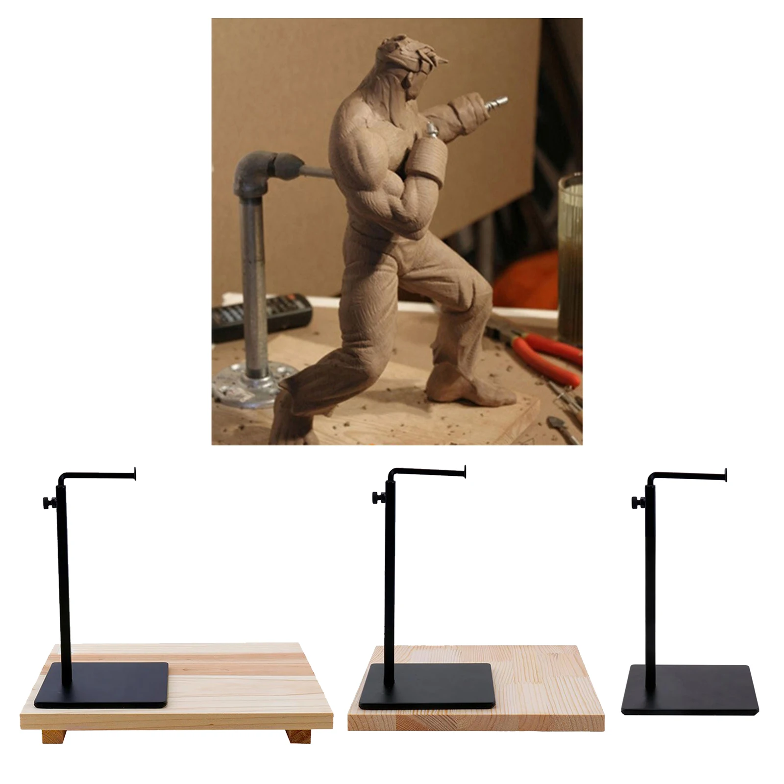 Clay Modeling Bracket Sculpture Scaffold Pottery Stand Holder Rack Support Wooden Board Base for DIY Model Tool | Дом и сад