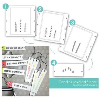 

4PCS/SET candle Stencil Metal Cutting Dies and Stamps Stencil for DIY Scrapbooking/photo album Embossing DIY Paper Cards