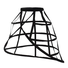 Женская Асимметричная кринолиновая юбка Pannier Нижняя юбка белая черная клетка Свадебная Нижняя юбка