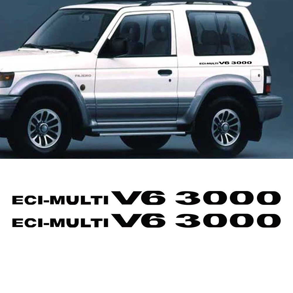 2pcs Car Styling Eci Multi V6 3000 For Mitsubishi Pajero Shogun Montero Side Mk2 V20 Accessories Car Stickers Decal Automobiles Car Stickers Aliexpress