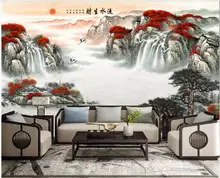 

3d Photo wallpaper on the wall Chinese ink painting mountain scenery home decor wallpaper for the bedroom wall painted