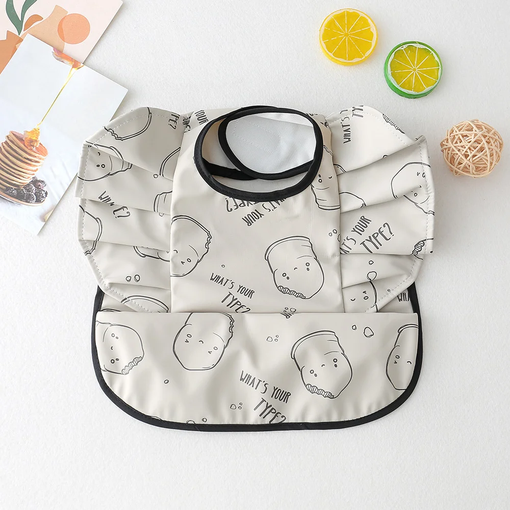 Baby Bibs Waterproof Infant Eating Apron Sleeveless Wings Art Smock for Kids Baby Stuff Chest Protection Feeding Bibs 0-3T baby accessories bag	