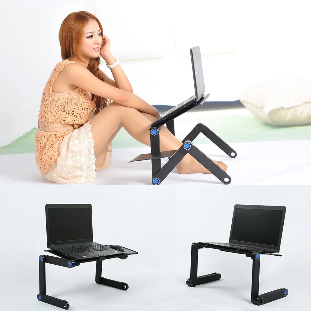 Met name vergroting Extra Verstelbare Aluminium Laptop Tafel Stand Folding Ergonomische Ontwerp Stand  Notebook Desk Laptop Table Stand Schoot Bureau Met Muismat _ - AliExpress  Mobile