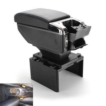 

for EcoSport armrest box universal car center console modification accessories double raised with USB