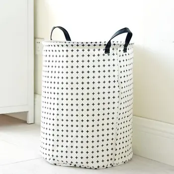 

Fashion Fabric Laundry Basket Bag Dirty Pouch Folding Laundry Storage Basket Bracelet Waterproof Laundry Bag Bathroom Product