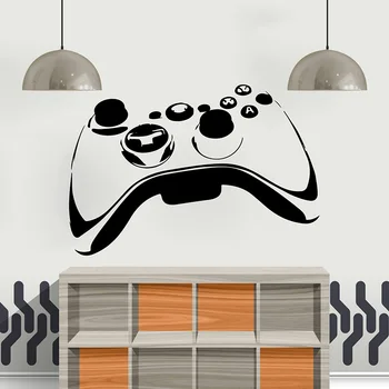 

Large Video Game Controller Wall Sticker Playroom Kids Room Ps4 Xbox Gamer Joystick Video Game Wall Decal Bedroom Vinyl Decor