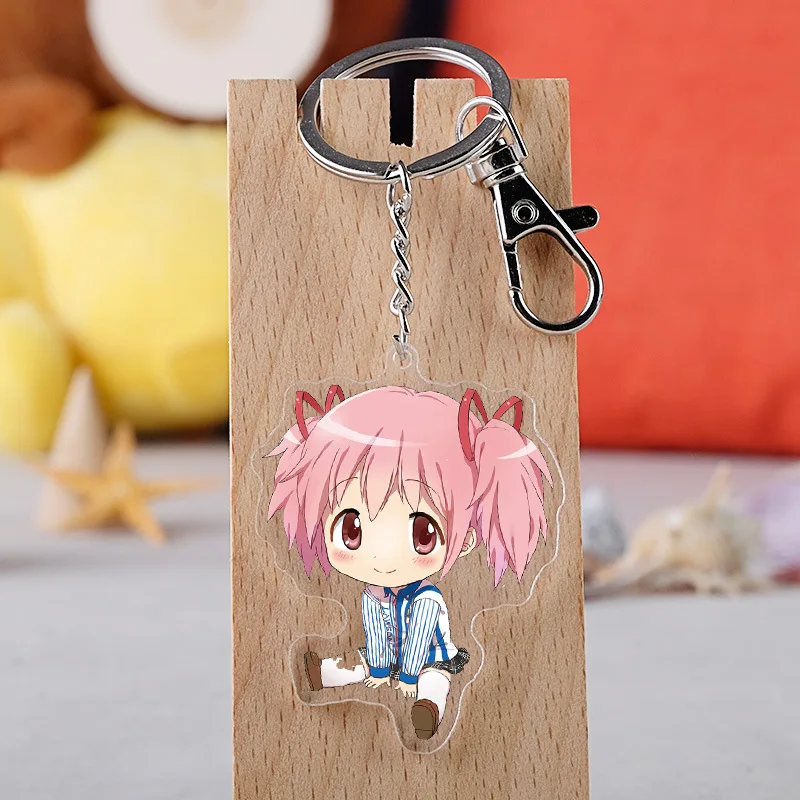 5 стилей акриловый брелок аниме Puella Magi Madoka Magica мультяшная модель Kaname прозрачная