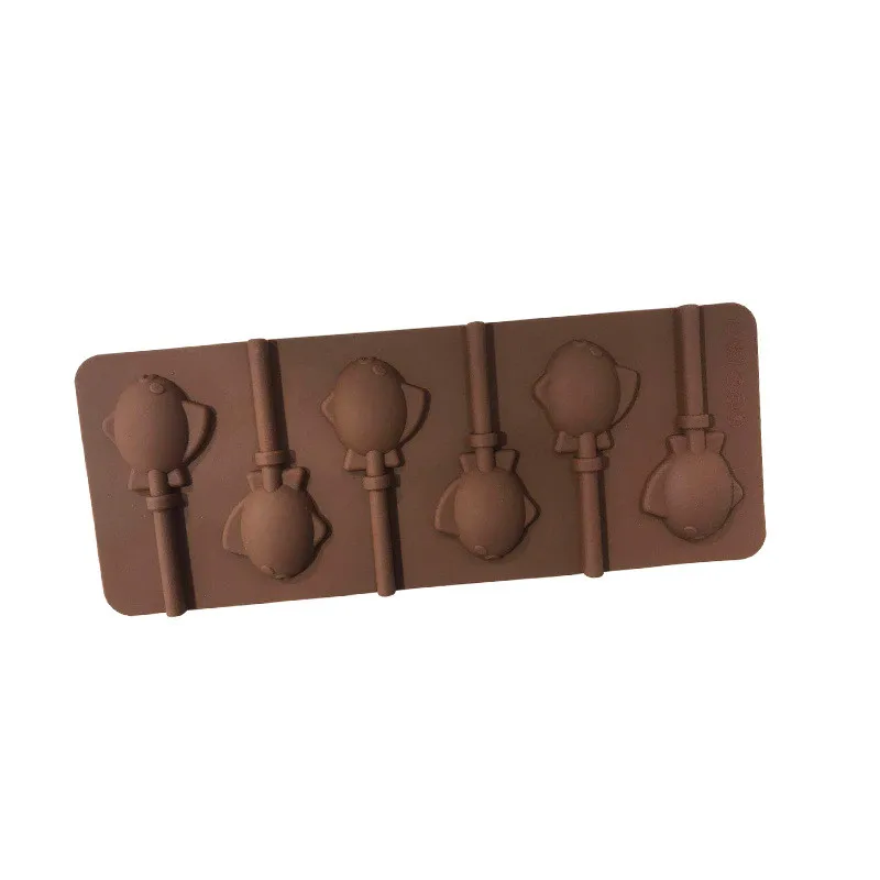 

6 even creative three-dimensional fat silly fish silicone chocolate mold, silicone lollipop mold