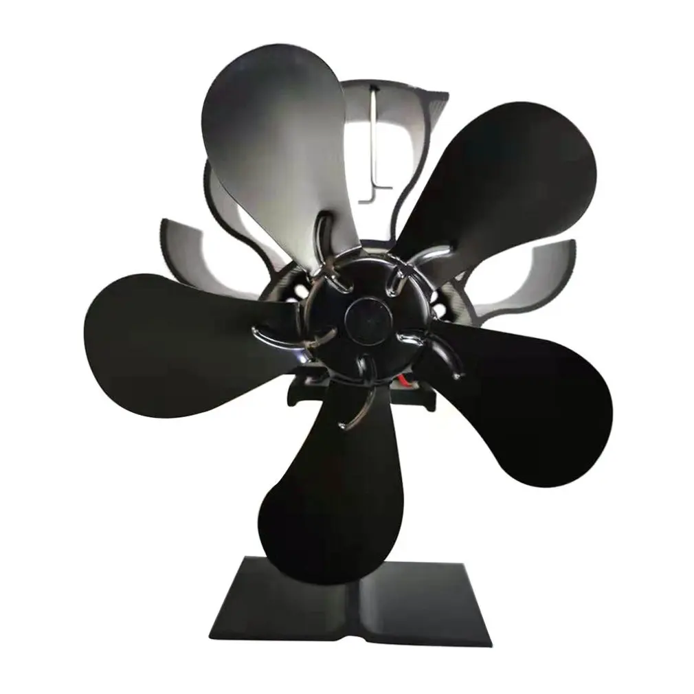 

5 Blades Thermal Power Fireplace Fan Heat Powered Wood Stove Fan For Wood/Log Burner Heat Distribution Part Accessory