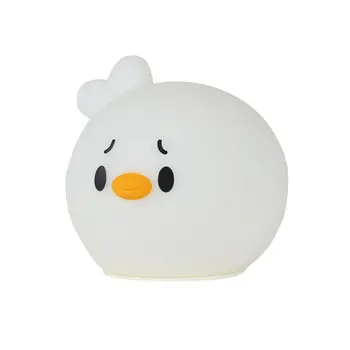

Soft Silicone Chicken Shape Tap Night Light USB Rechargeable Pinch Night Lamp Beautiful Seven Color Soft Light Table Desk Lamp