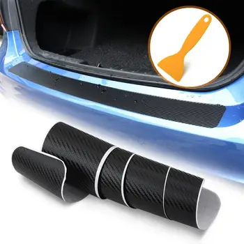 

Car Universal Threshold Carbon Fiber Stickers Guard Plate Anti-Playing Film Protective Pad Trunk Pedal Stickers