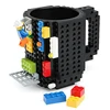 Taza de leche creativa de 350ml, taza de café creativa de ladrillo incorporado, soporte de agua potable para LEGO, diseño de bloques de construcción ► Foto 1/6