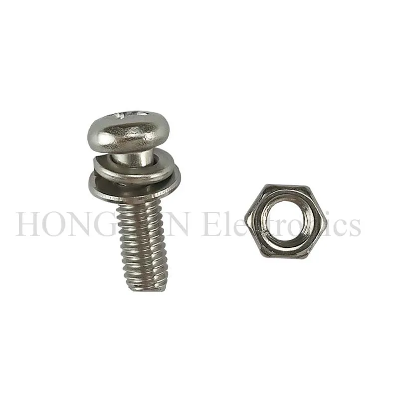 160Pcs/Set Stainless Steel SS304 Screws Round Head Screws Nuts Bolts Assortment Kit M2 M2.5 M3 M4 M5