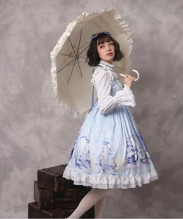 Japanese Vintage Gothic Lolita Dress Cos Princess Sweet Kawaii Dress Loli Tea Party Party Vestidos