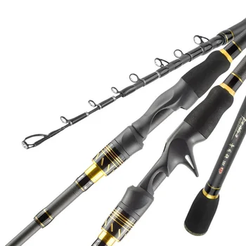 

Fishing Rod Carbon Fiber Ultralight Weight Spinning Casting Rod MH Power Ultralight Telescopic 1.8m 2.1m Fishing Rod Tackle