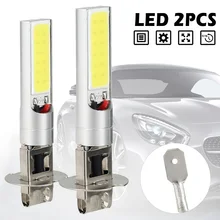 H3 LED Fog Light Bulbs 6500K 12V 10W White Beam Car Daytime Running Lights DRL Waterproof Auto Brake Reversing Turn Lamps