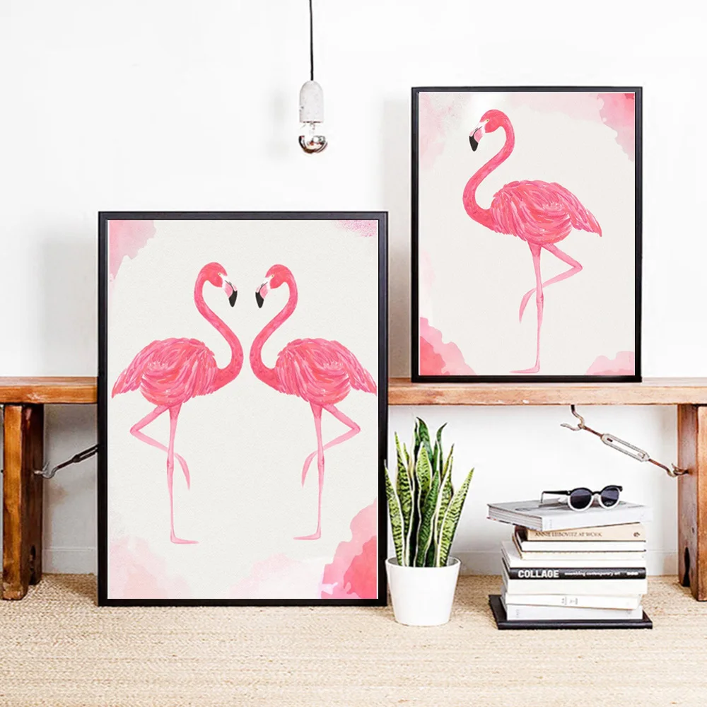 

Wall Poster Flamingo Paintings On The Wall Home Decor Wall Art Modular Pictures Living Room Decoration Nordic Posters and Prints