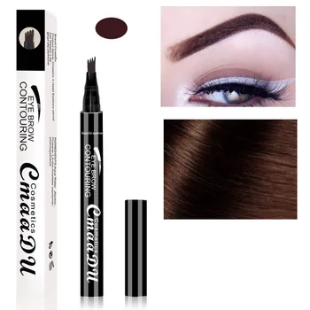 

4 Fork Tip Eyebrow Pencil Waterproof Eyebrow Tattoo Pen 3 Color Long-lasting Natural Eye Makeup 3D Brows Pomade Cosmetics TSLM3