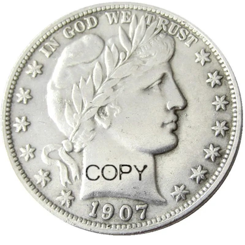 

US 1907POSD Barber Half Dollar Silver Plated Copy Coins
