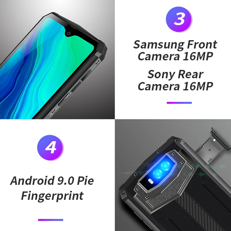 Смартфон Blackview BV9100 прочный экран 6 3 дюйма FHD + 4 Гб 64 ГБ Helio P35 восемь ядер Android 9 0