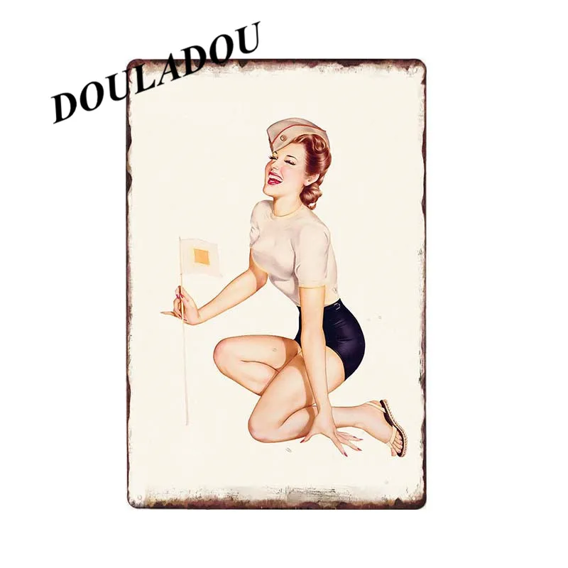 [Douladou] волшебная девушка, игральные карты, винтажная металлическая жестяная вывеска, бар, паб, комната, вечерние, для леди, тарелка, декор на стену, Ретро стиль, табличка, плакат, 30*20 см - Цвет: 18
